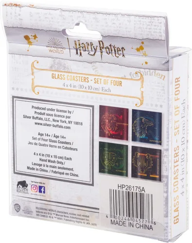 Miniatura 14 de Silver Buffalo Harry Potter Constellations - Juego de posavasos de cristal de 4 piezas, multicolor (HP26175A)