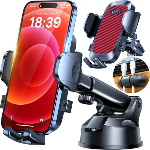 Miniatura 12 de HTU 2026 Mejorado [Verdadero Grado Militar] Soporte de Teléfono para Coche【Certificados de Seguridad y Sin Olor】Soporte de Teléfono Celular