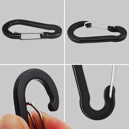 Miniatura 5 de Lix&Rix Cordones elásticos en espiral para llaves, kayak, equipo de pesca, alicates, herramientas, negro, azul, verde, rojo, amarillo, plata, 4/6