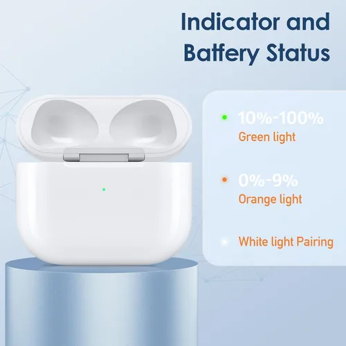 Miniatura 7 de Funda de carga inalámbrica compatible con Airpod de 3ª generación, funda de carga de repuesto para Airpod de 3ª generación con batería de 660 mAh