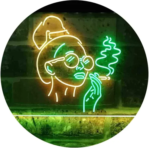 Miniatura 19 de ADVPRO Señal de neón LED de doble color rojo y azul para fumar mujer mala perra cueva cobertizo cueva st6s43-i3869-rb