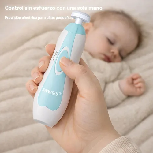 Miniatura 3 de Fansidi Cortadora de uñas eléctrica, lima de uñas fácil y segura para bebés recién nacidos, uso nocturno silencioso, cabezales de molienda de 4