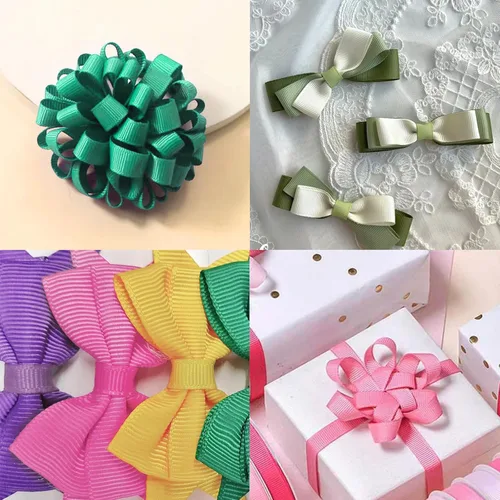 Miniatura 8 de Cinta de grogrén azul real de 3/8 pulgadas x 50 yardas, cinta azul real para envolver, corona, baby shower y otros proyectos