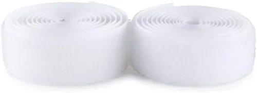 Cinta de velcro para coser de 3/4 pulgadas de ancho, color blanco, no adhesiva, de nailon blanco de 1 yarda de longitud, juego de sujetadores de