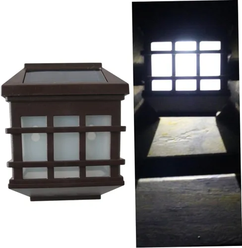 Miniatura 4 de Ipetboom Luces solares de pared estilo panel de ventana, sensor de luz de plástico ABS, iluminación de seguridad al aire libre para patio, camino