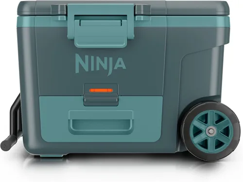 Miniatura 20 de Ninja Enfriador Enfriador FrostVault de 45QT con ruedas Aislado con cajón de almacenamiento Temp Dry Mantiene el hielo frío durante días