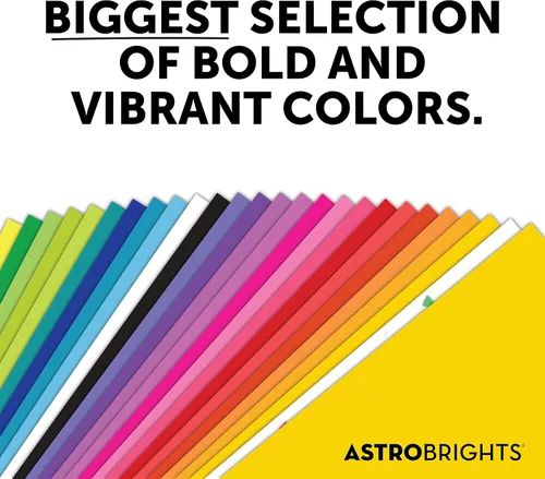 Miniatura 5 de Astrobrights Cartulina de colores, 8.5 x 11 pulgadas, 65 lb/176 gsm, surtido de 5 colores "Tropical", 6 paquetes individuales de 50 hojas surtidas
