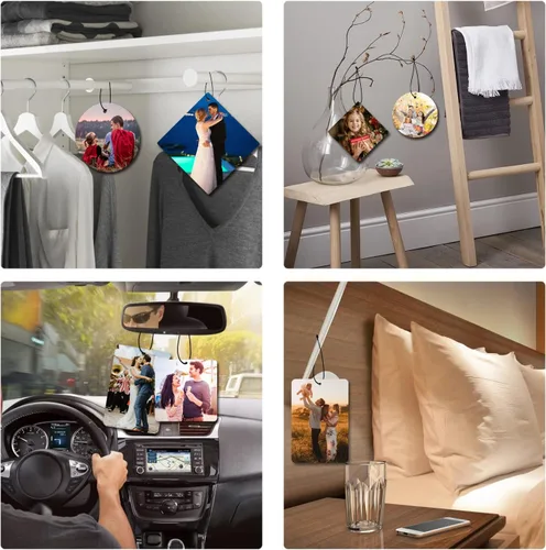 Miniatura 5 de Ambientador personalizado para coche Ambientadores personalizados para coche con imágenes, accesorios para coche para hombres, novios, familia