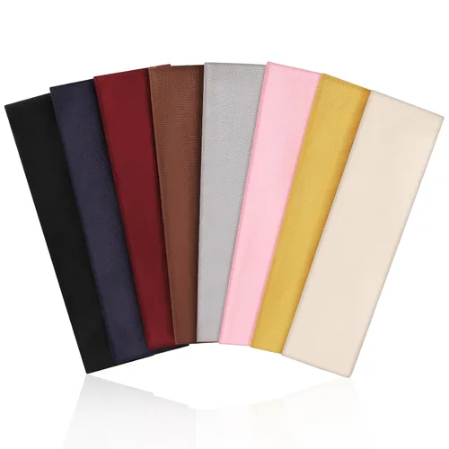 Miniatura 9 de Fishinsea Paquete de 8 diademas deportivas para mujer, tela elástica suave antideslizante, bandas para el cabello para entrenamiento diario, yoga