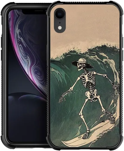 Miniatura 26 de DJSOK Funda compatible con iPhone XR, H American Eagle Flag con cuatro esquinas, protección a prueba de golpes, TPU suave y patrón de policarbonato