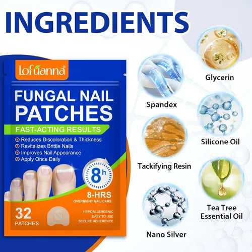 Miniatura 5 de Cuidado de uñas extra fuerte – 32 piezas de parches de uñas nocturnos, cuidado de uñas durante la noche para una apariencia saludable, 8 horas