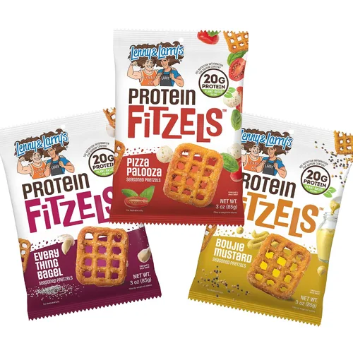 Miniatura 9 de Lenny & Larry's FITZELS Pretzels de Proteína [Paquete de Variedad GAME DAY] – 12 x Bolsas de 3oz de Bocadillos Altos en Proteína con 20g de Proteína
