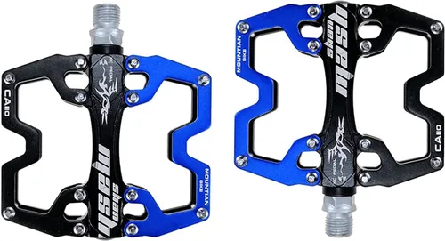 Pedales de Bicicleta - Pedales de Bicicleta de Aleación de Aluminio - Pedales de Bicicleta de Montaña con Tacos Antideslizantes Extraíbles 9/16"