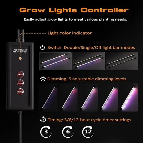 Miniatura 5 de Patigrow Bandeja de inicio de semillas de riego automático de 120 celdas con luz de crecimiento, kit de inicio de semillas con cúpula de humedad