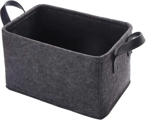 Miniatura 10 de Minoisome - Cestas de almacenamiento plegables de fieltro con asas de metal para juguetes, habitación de niños, ropa, toallas y revistas, cajas