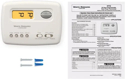 Miniatura 5 de White-Rodgers 1F72-151 - Termostato programable de 5-2 días para sistemas de bomba de calor