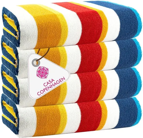Miniatura 98 de CASA COPENHAGEN Solitaire Juego de 6 toallas - Negro, 600 GSM 2 toallas de baño 2 toallas de mano 2 toallitas, diseñadas en Dinamarca, hechas