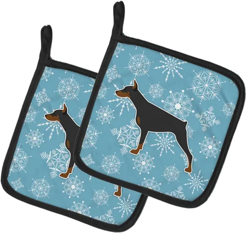 Miniatura 79 de Caroline's Treasures BB3567PTHD - Juego de soportes para ollas de cocina resistentes al calor, almohadillas calientes para cocinar, hornear, Copo