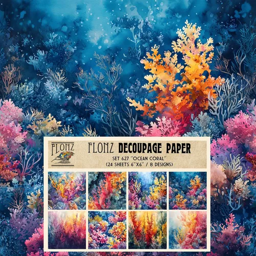 Miniatura 7 de Decoupage - Paquete de papel (24 hojas de 6 x 6 pulgadas), místico bosque nevado ~ árboles estilizados en colores profundos de invierno, cielos