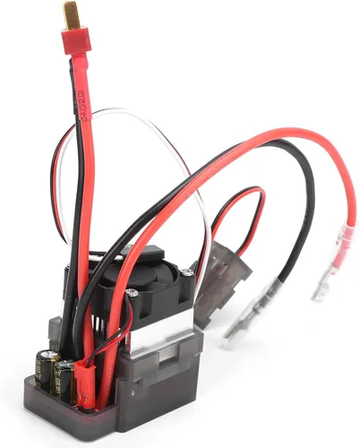 RC cepillado ESC, 320A bidireccional con ventilador de refrigeración de freno, ESC cepillado bidireccional para coches RC barcos, modelos vehículos