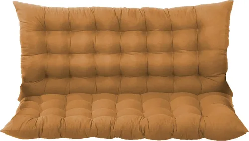 Miniatura 8 de Cojín de banco grueso con respaldo, cojín para silla columpio con lazos, cojines de repuesto para columpio al aire libre para jardín, patio, cocina