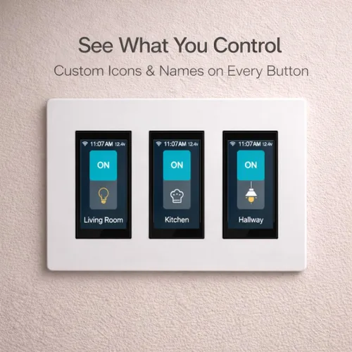 Miniatura 3 de LANBON Interruptor de luz inteligente L9 LCD: mira lo que controlas de un vistazo, pantalla activada por movimiento y luz automática inteligente