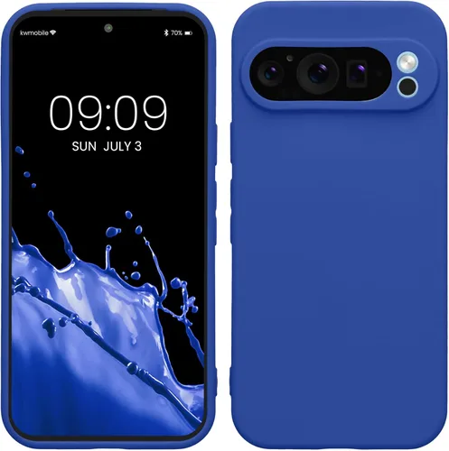 Miniatura 251 de kwmobile Funda compatible con Google Pixel 9 Pro - Funda protectora delgada de TPU para teléfono - Acabado mate suave - Negro mate