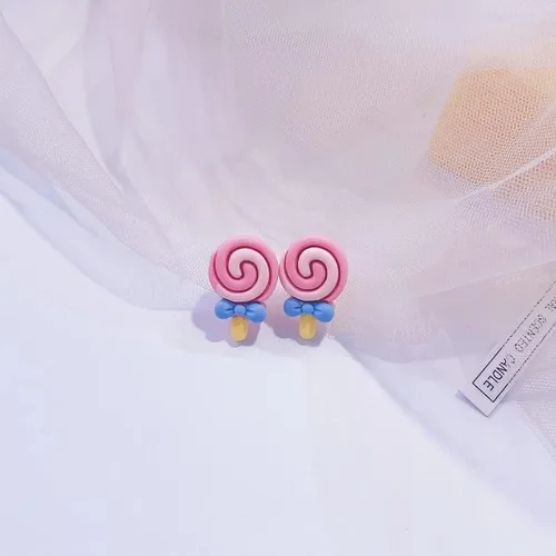 Miniatura 3 de Aretes de resina con forma de donas dulces para tartas y alimentos, para mujeres y niñas
