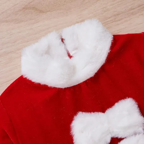 Miniatura 4 de Toddler Girl Christmas Dress for First Christmas Baby Girl Outfit Little Girls Santa Red Dresses with Hat 0-6 Years