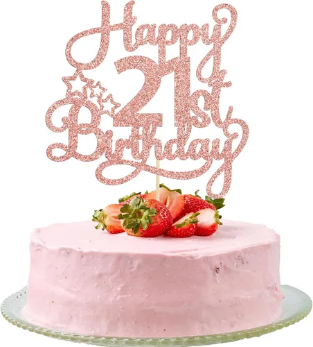 Miniatura 70 de 1 paquete de decoración de pastel de feliz 15 cumpleaños, topper de pastel dorado con purpurina Mis Quince 15, saludos a 15 años, adorno de pastel