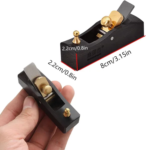 Miniatura 2 de Mini cepilladora de madera - Cepilladora manual de 3.2 pulgadas para carpintería, plano de corte de madera de fondo plano, plano de mano de bloque
