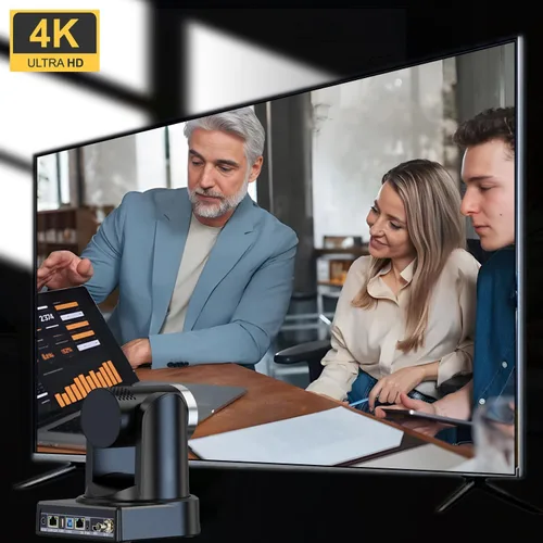 Miniatura 4 de Cámara PTZ 4K para sala de conferencias e iglesia, zoom óptico 20X, HDMI SDI USB LAN, cámara de seguimiento automático AI para transmisión en vivo