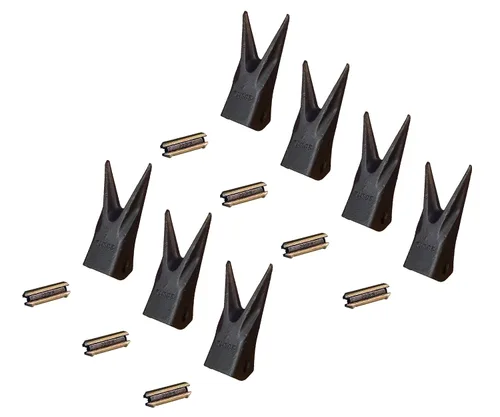 Miniatura 10 de Retroexcavadora/excavadora Twin Tiger Rock Dientes de cucharón con pasadores - 230WTL, 23WTL, 230PN (15)