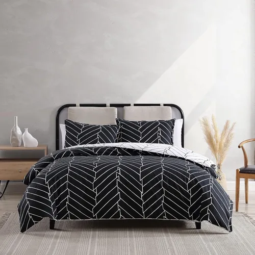Miniatura 9 de City Scene - Juego de funda de edredón tamaño individual, ropa de cama suave con funda a juego, cierre europeo, artículos esenciales