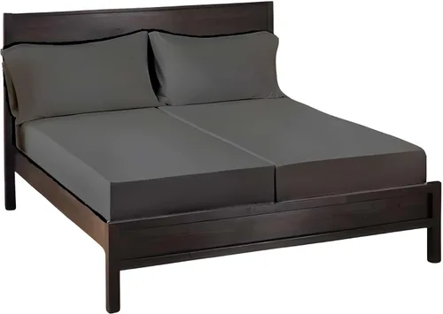 Miniatura 10 de SlumberWell Giza Sheets Twin - Sábanas de 100% algodón egipcio Giza - Juego de 4 piezas - Tamaño individual - Gris oscuro sólido