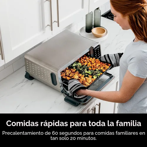 Miniatura 3 de Ninja SP201 Horno Digital de Aire y Freidora Pro de 8 en 1 de Encimera con Altura Extendida, Capacidad XL, Capacidad de Voltear Hacia Arriba