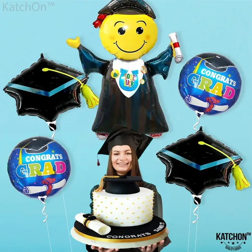 Miniatura 4 de KatchOn, Globos de graduación de salto 2026 – Grandes, 40 pulgadas Globo de graduación de felicitaciones Decoraciones de graduación de jardín