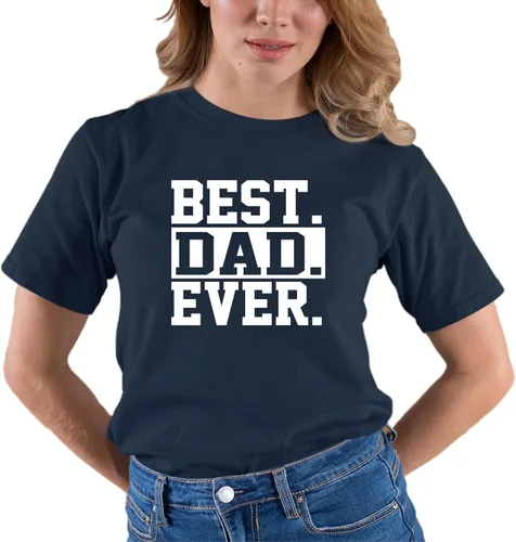 Miniatura 2 de Go All Out Camiseta de adulto para el día del padre con texto en inglés Best Dad Ever #1 Dad World's Greatest Dad