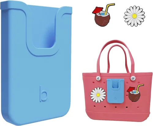 EASYDOG Soporte de teléfono de silicona compatible con bolsa Bogg, accesorios de inserción de silicona suave tipo charm y accesorio para bolsas de