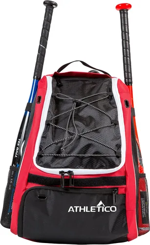 Miniatura 9 de Athletico - Mochila para bate de béisbol, mochila para equipamiento y accesorios de béisbol, T-Ball y sóftbol para jóvenes y adultos Para guardar