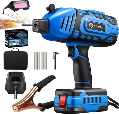 Máquina de Soldar Portátil Saker, Máquina de Soldar 110V con Inversor IGBT 5 Ajustes de Corriente Variable, Máquina de Soldar Eléctrica Portátil,