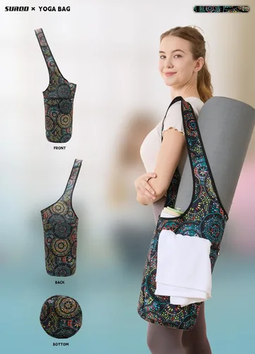 Miniatura 6 de Bolsa para esterilla de yoga – Neopreno, ligera, espaciosa, con gran bolsillo con cierre, ideal para esterillas de gimnasio, yoga y fitness Cosmic