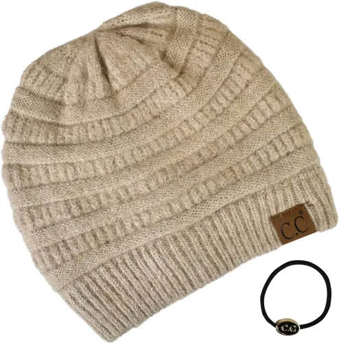 Miniatura 560 de C.C Trendy Warm Chunky Soft Stretch Cable Knit Beanie