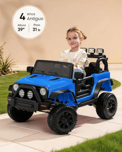 Miniatura 3 de Outfunny Juguete de coche de paseo para niños, coche eléctrico de 24 V para niños con control remoto, motores de 2 x 200 W, color azul