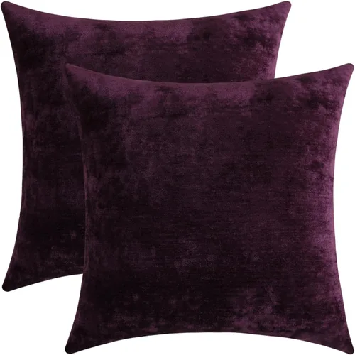 Miniatura 36 de Jeneoo - Fundas de almohada decorativas rojas brillantes de chenilla suave, fundas de cojín cómodas y sólidas para sofá de sala de estar
