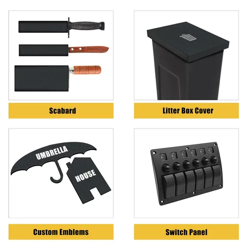 Miniatura 7 de Paquete de 6 láminas de plástico ABS negro de 12 x 16 x 0.06 pulgadas, moldeables que las láminas acrílicas, ideales para proyectos de bricolaje