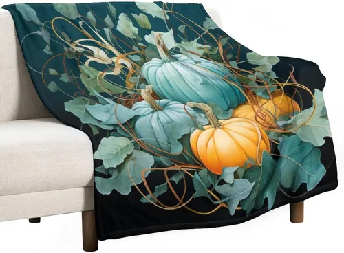 Miniatura 24 de Manta de vellón con estampado botánico de flores de terracota y primavera, manta de franela para el hogar, cama, sofá para niños y adultos, 70 x 80