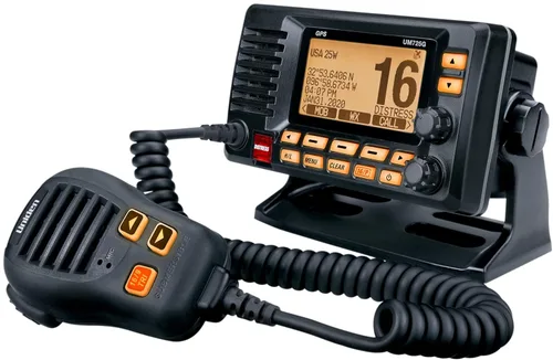 Miniatura 2 de Uniden UM725GBK Radio marítima VHF, todos los canales marinos de EE. UU., Canadá e internacionales, potencia de transmisión de 1 vatio/25 vatios