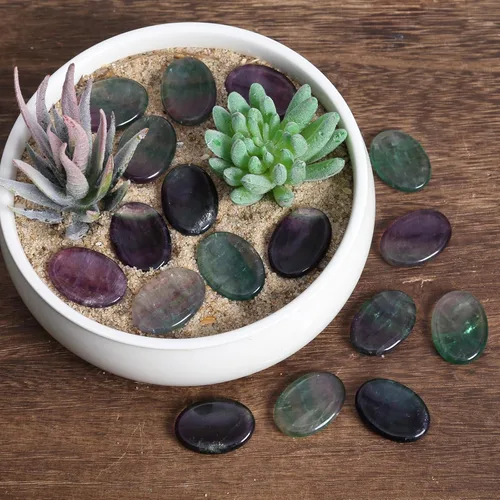 Miniatura 6 de mookaitedecor Paquete de 4 piedras ovaladas para el pulgar, piedras preciosas pulidas para ansiedad, terapia de cristal, meditación, equilibrio
