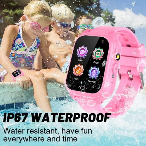 Miniatura 2 de OVV Reloj inteligente para niños y niñas de 3 a 12 años con resistente al agua 26 juegos, pantalla táctil de 1.44'', cámara HD, reproductor de MP3